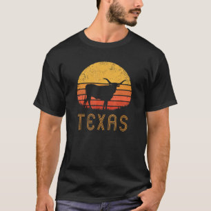Camiseta Texas Retro Longhorn Ganado Vintage Texano Estrell