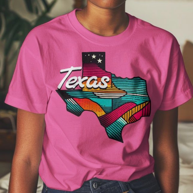 Camiseta Texas Retro Sunset Lone Star (Texas Retro Sunset Lone Star State T-Shirt)