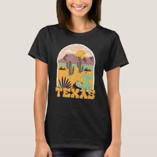 Camiseta Texas Retro Vintage Retro Sunset Orgulloso Cactus