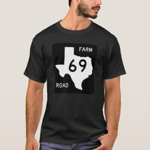 Camiseta Texas Road Rótulo Farm 69 Travel Country Roads USA