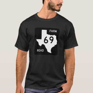 Camiseta Texas Road Rótulo Farm 69 Travel Country Roads USA
