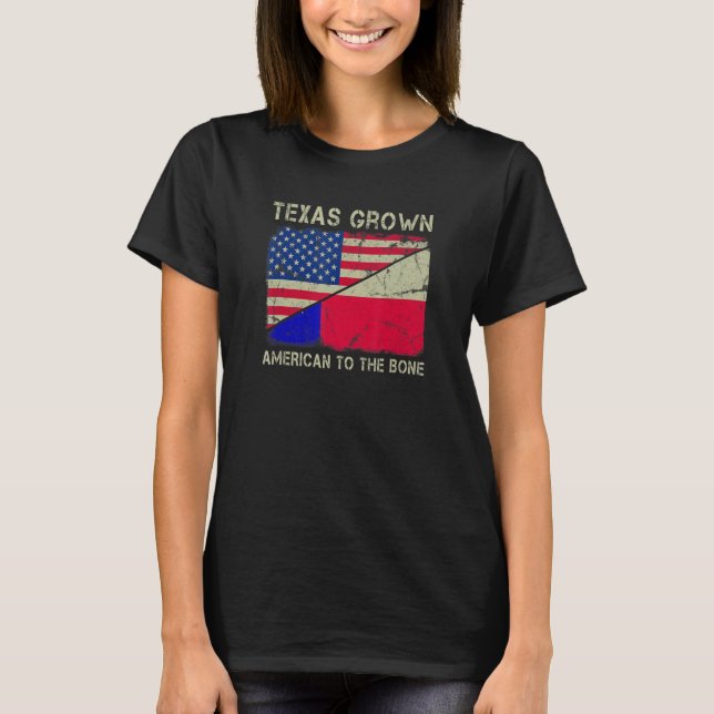 Camiseta Texas Se Hizo Estadounidense Al Estado Del Hogar Ó (Anverso)