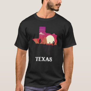 Camiseta Texas Shaped Desert Scenery Estado de Ee. Uu.