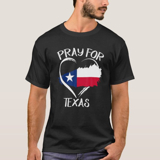 Camiseta Texas Strong Pray For Texas Flag Map (Anverso)