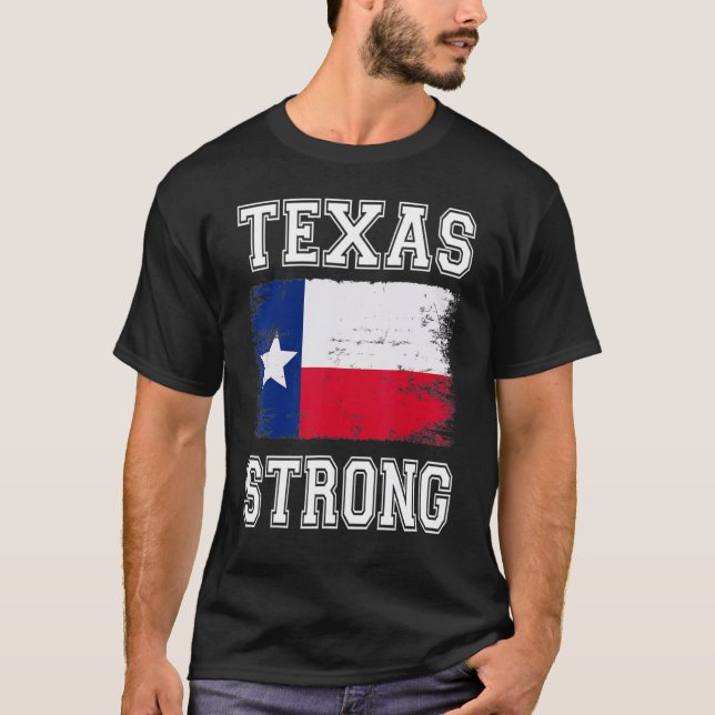 Camiseta Texas Strong Pray For Texas Flag Map (Anverso)