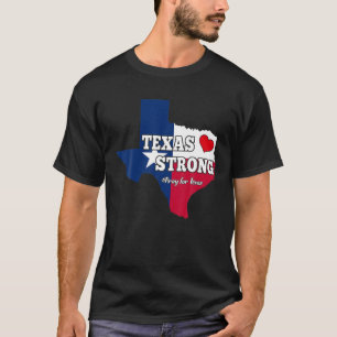 Camiseta Texas Strong Pray For Texas Flag Map