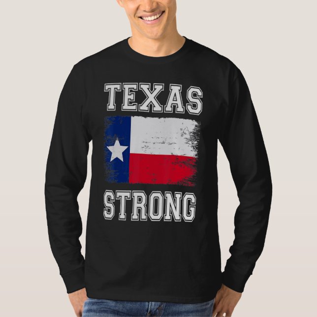 Camiseta Texas Strong Pray For Texas Flag Map (Anverso)