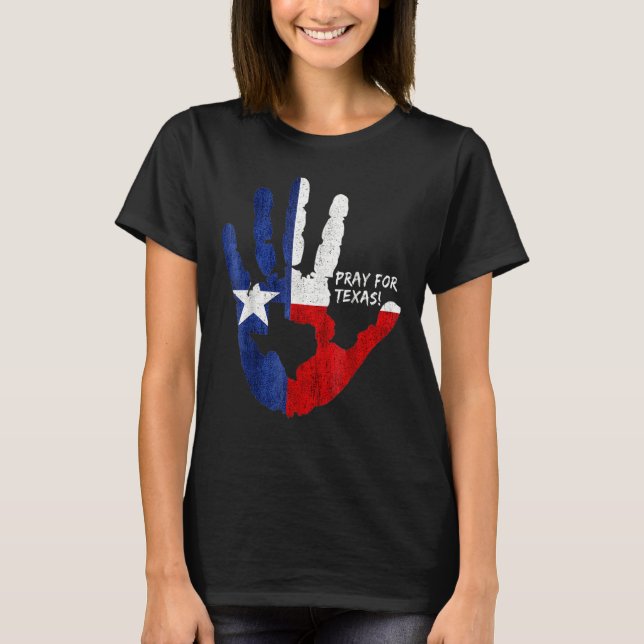 Camiseta Texas Strong Pray For Texas Support Texas Flag (Anverso)