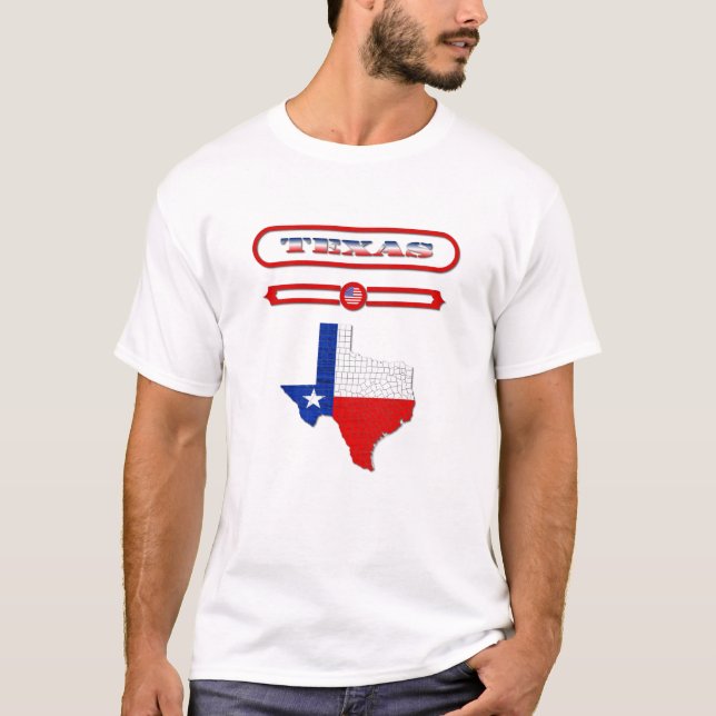 CAMISETA TEXAS, TEXAS OF MAP, UNITED STATES. SAMER BRASIL (Anverso)