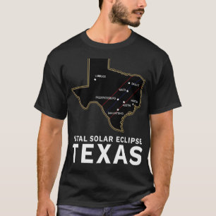 Camiseta Texas Total Solar Eclipse 2024 Ruta De La Totalida