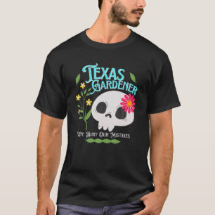 Camiseta Texas TX State Rebellier Gardener Cute Skull Flow