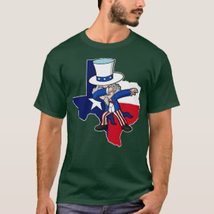 Camiseta Texas Uncle Sam Texan 4 de Julio Patriótico de Est