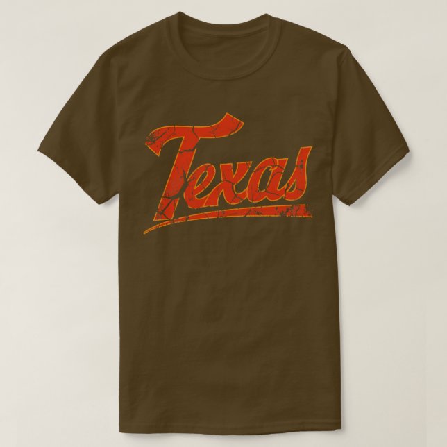 Camiseta Texas Vintage Text (Diseño del anverso)