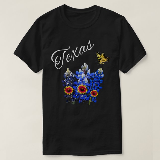 Camiseta Texas Wildflower Butterfly Home State Bluebonnet G (Diseño del anverso)