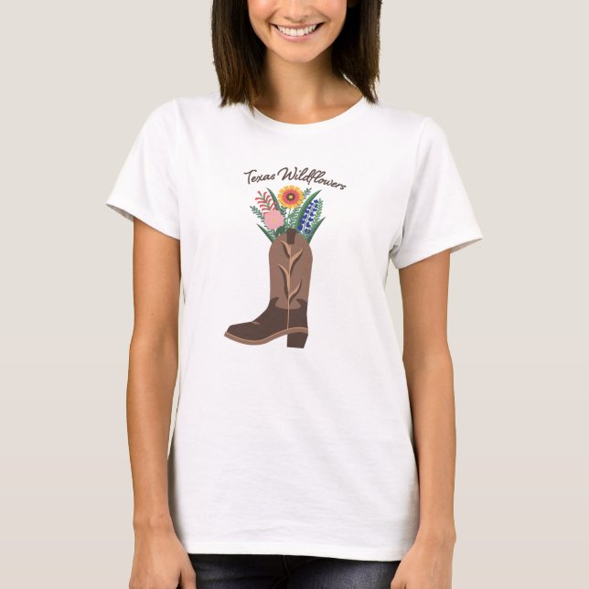 Camiseta "Texas Wildflowers" para mujeres adultas  (Anverso)