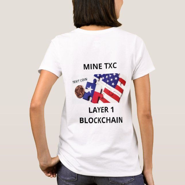 Camiseta Texit Coin Official Logo and Puzzle Piece T-Shirt (Reverso)