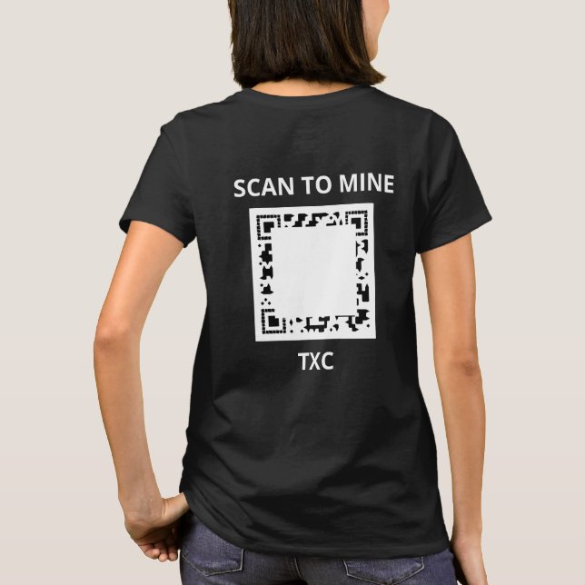 Camiseta Texit Coin Scan TO MINE QR CODED Official Logo  (Reverso)