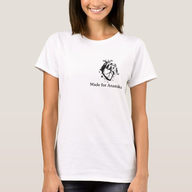 Camiseta Text is editable. Design elements are fixed. (Anverso)