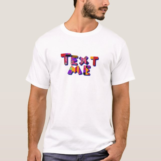 Camiseta Text Me Hombres Blanco (Anverso)