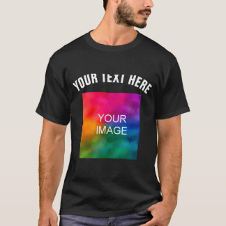 Camiseta Text Upload Photo Template Boys Kids Modern _1