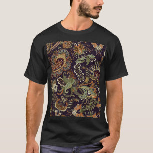 Camiseta Textil Paisley Colorful: Diseño de cosecha étnica
