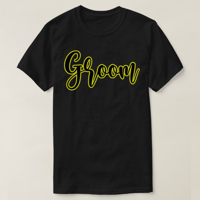 Camiseta Texto amarillo casado (Diseño del anverso)