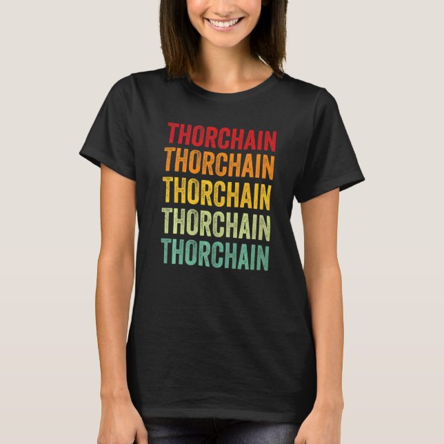 Camiseta Texto Arcoíris Criptográfico Thorchain (Anverso)