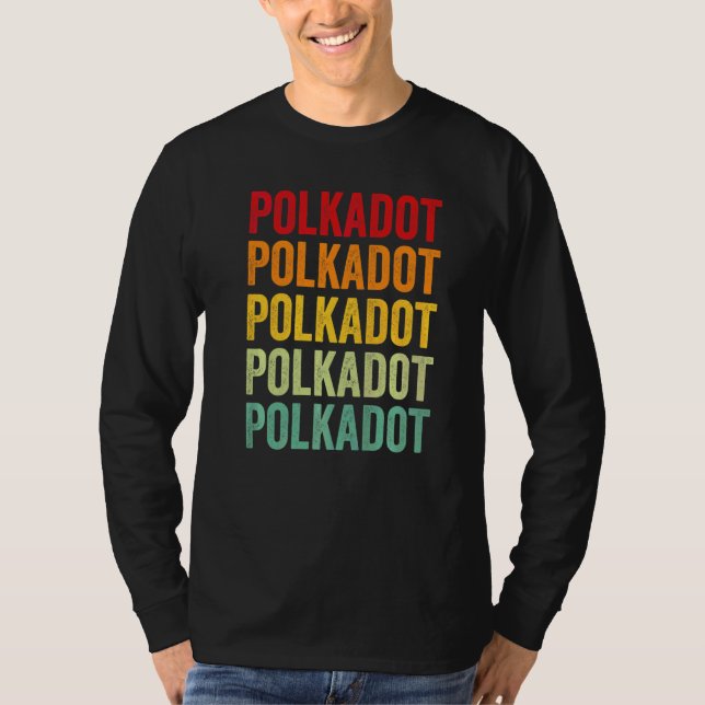 Camiseta Texto Arcoíris de Criptomoneda Polkadot (Anverso)