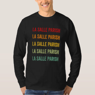 Camiseta Texto Arcoíris del Condado de La Salle Parish Loui
