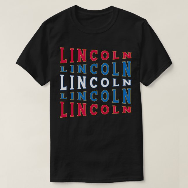CAMISETA TEXTO ART USA LINCOLN (Diseño del anverso)