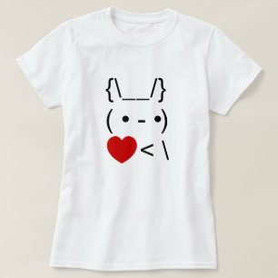 Camiseta Texto ASCII Arte Conejo Conejo Conejo Toma el Cora