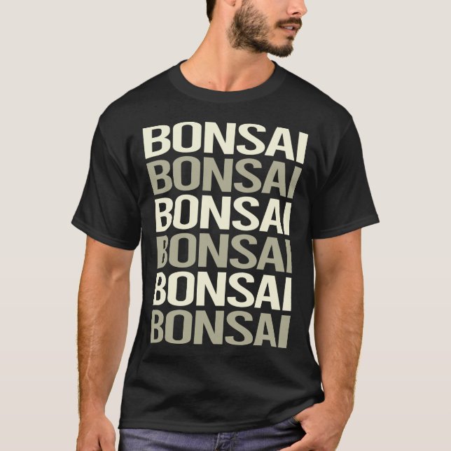 Camiseta Texto blanco Bonsai (Anverso)