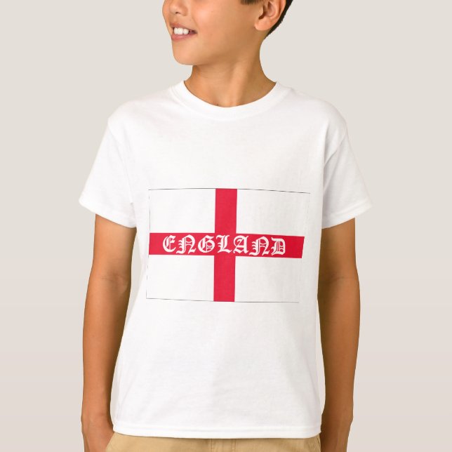 Camiseta Texto blanco de la bandera inglesa (Anverso)