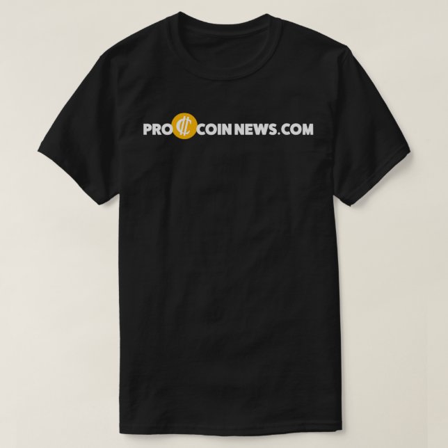 Camiseta Texto blanco de ProCoinNews (Diseño del anverso)