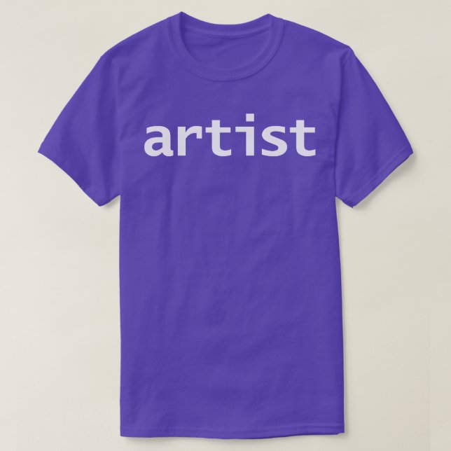 Camiseta Texto blanco de tipografía mínima de artista (Diseño del anverso)