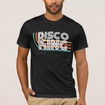 Texto blanco del arco iris retro de Disco king
