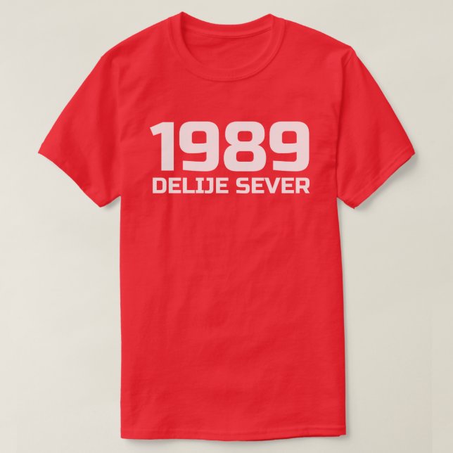 Camiseta  Texto Blanco Divide Norte 1989 (Diseño del anverso)