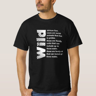 Camiseta Texto blanco l Lejano africano salvaje impreso en