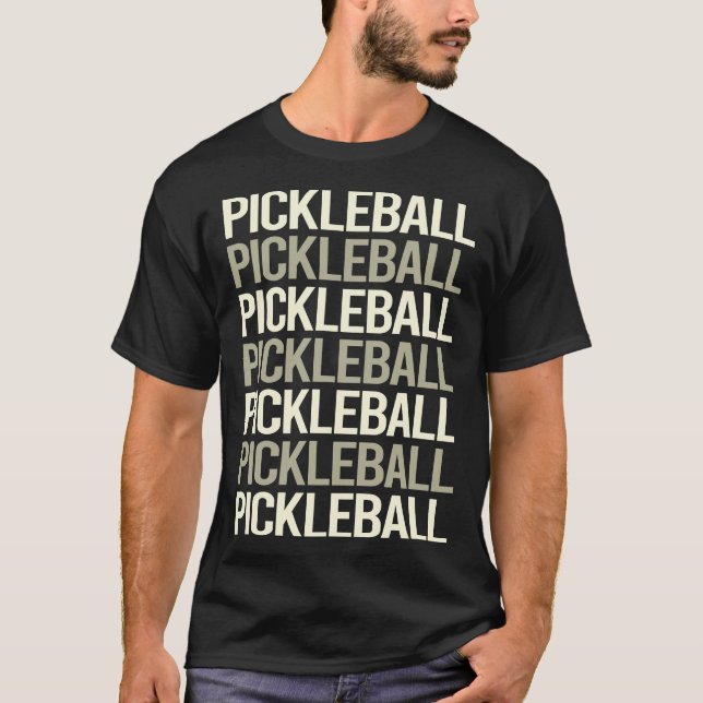 Camiseta Texto Blanco Pickleball (Anverso)