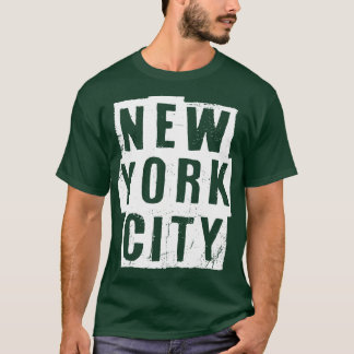 Camiseta Texto blanco vintage de la ciudad de Nueva York