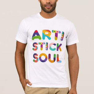 Camiseta Texto colorido del alma artística