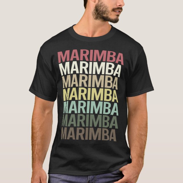 Camiseta Texto colorido Marimba (Anverso)