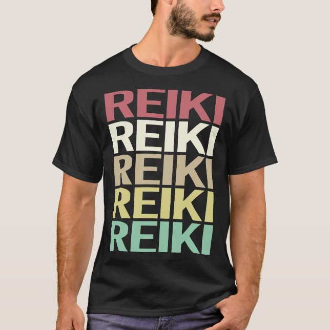 Camiseta Texto Colorido Reiki (Anverso)