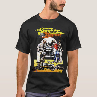 Camiseta Texto colorido Smokey y el arte de la película del