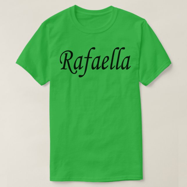 Camiseta Texto con letras de nombres negros de Rafaella (Diseño del anverso)