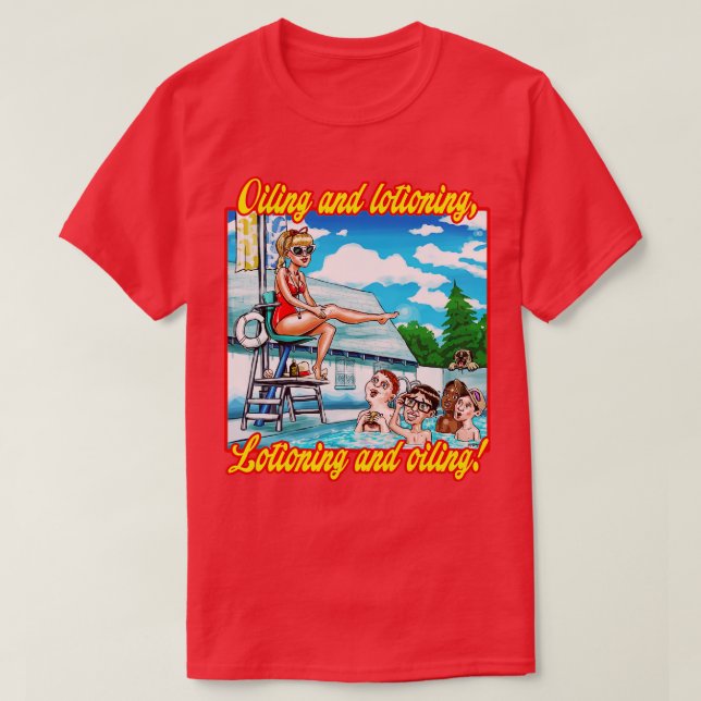 Camiseta TEXTO DE Aceite y Loción (Diseño del anverso)