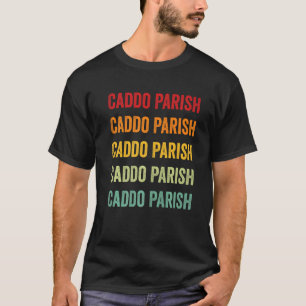 Camiseta Texto de arcoíris del condado de la parroquia de C