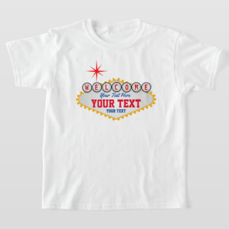 Camiseta Texto de bienvenida de Las Vegas