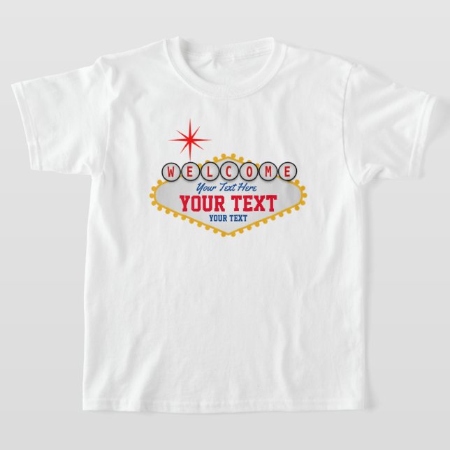 Camiseta Texto de bienvenida de Las Vegas (Distribución)