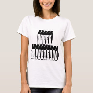 Camiseta Texto de bloque de Halloween